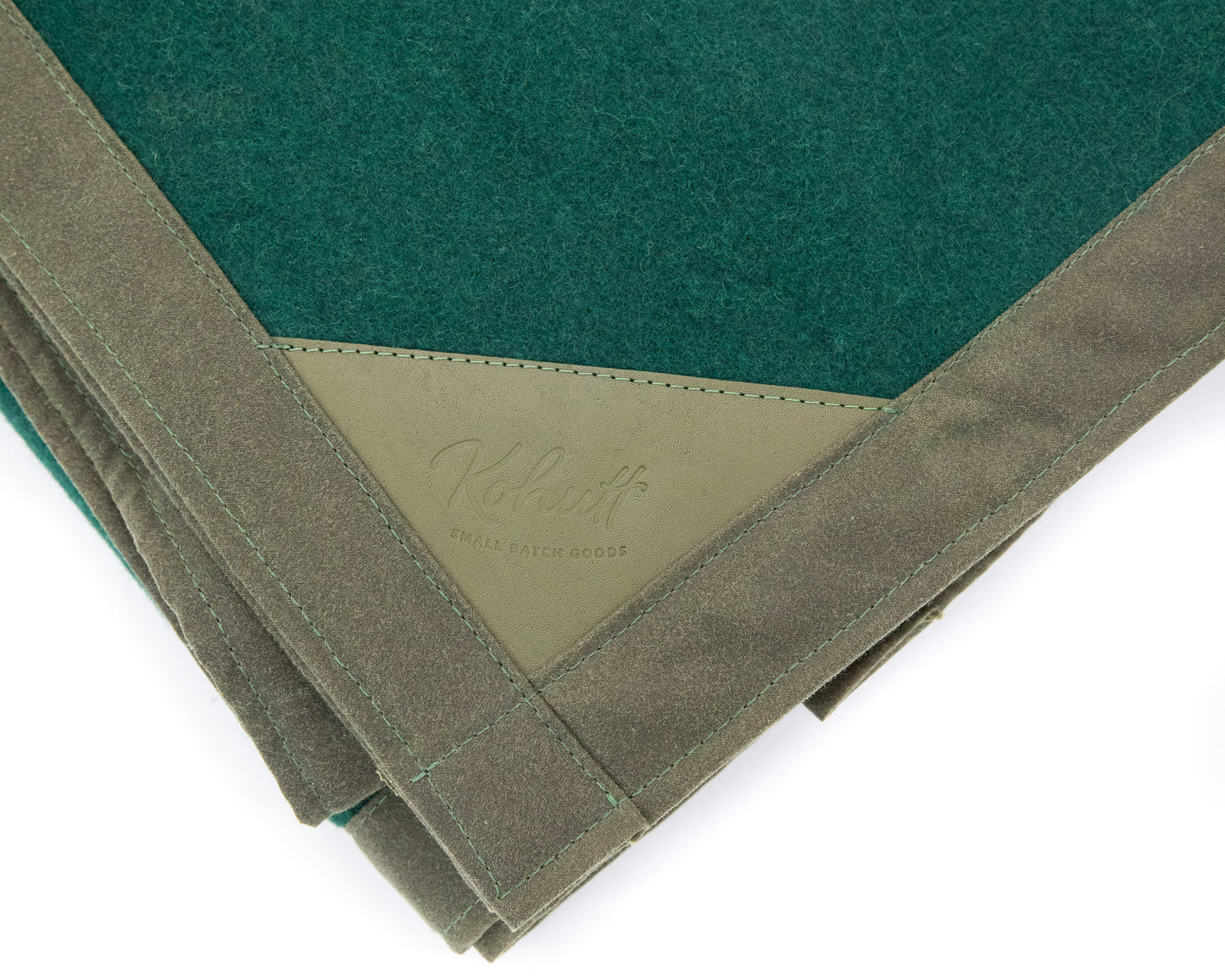 LIMITED EDITION: Oilskin canvas & wool blanket in forest green