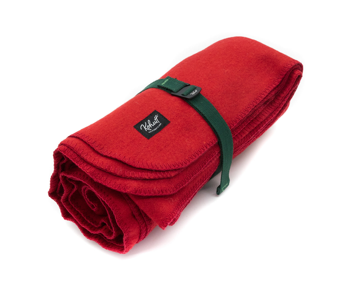 Australian made wool army blanket in crimson red - Kohutt™ - made in Tasmania