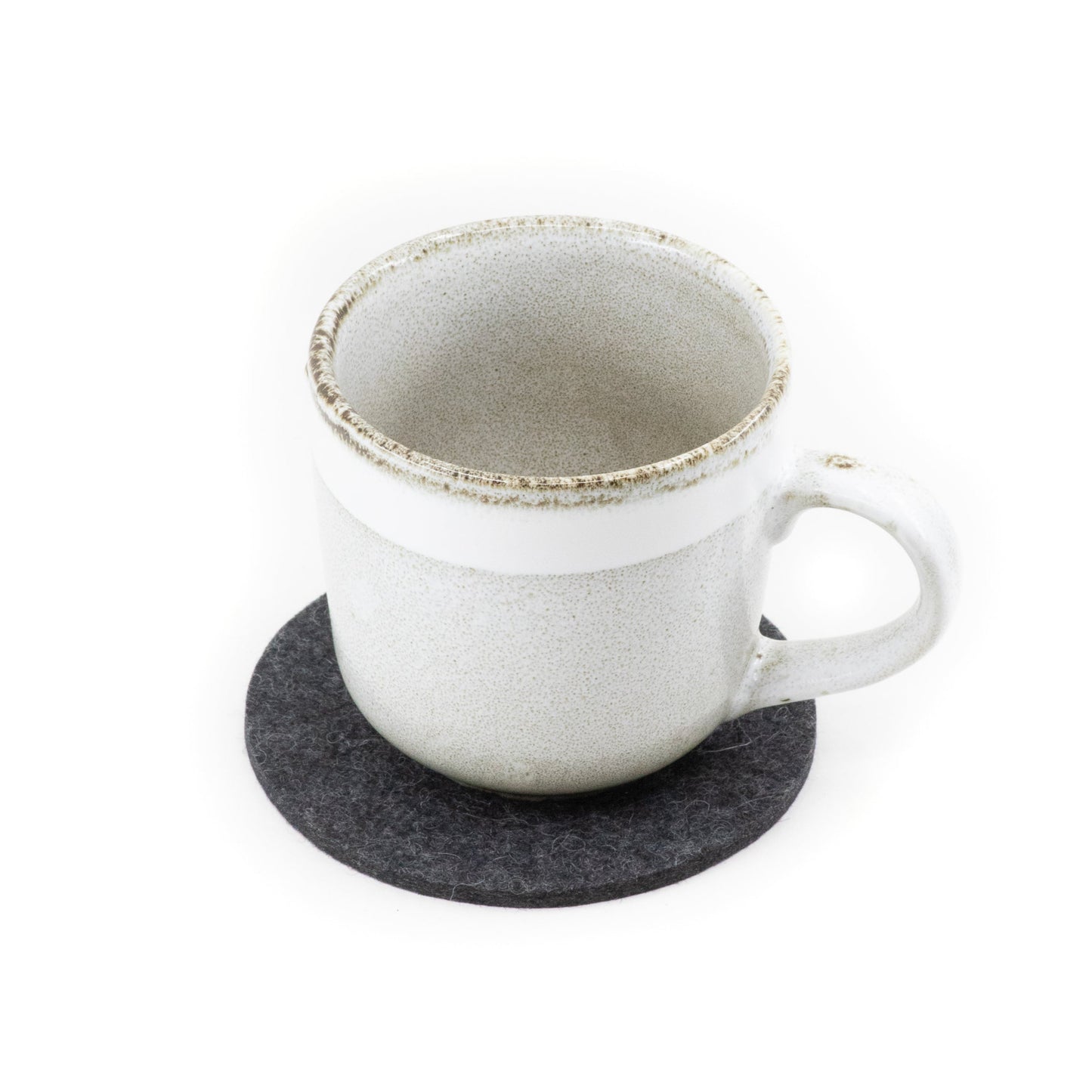 Merino wool felt coasters - round | Hand cut coasters, made from German slate grey merino wool felt. Traditionally used in German beer gardens, felt is the most absorbent of all natural fibers. Availab | Merino wool felt coasters - round - Kohutt™ | Borne of the Sea