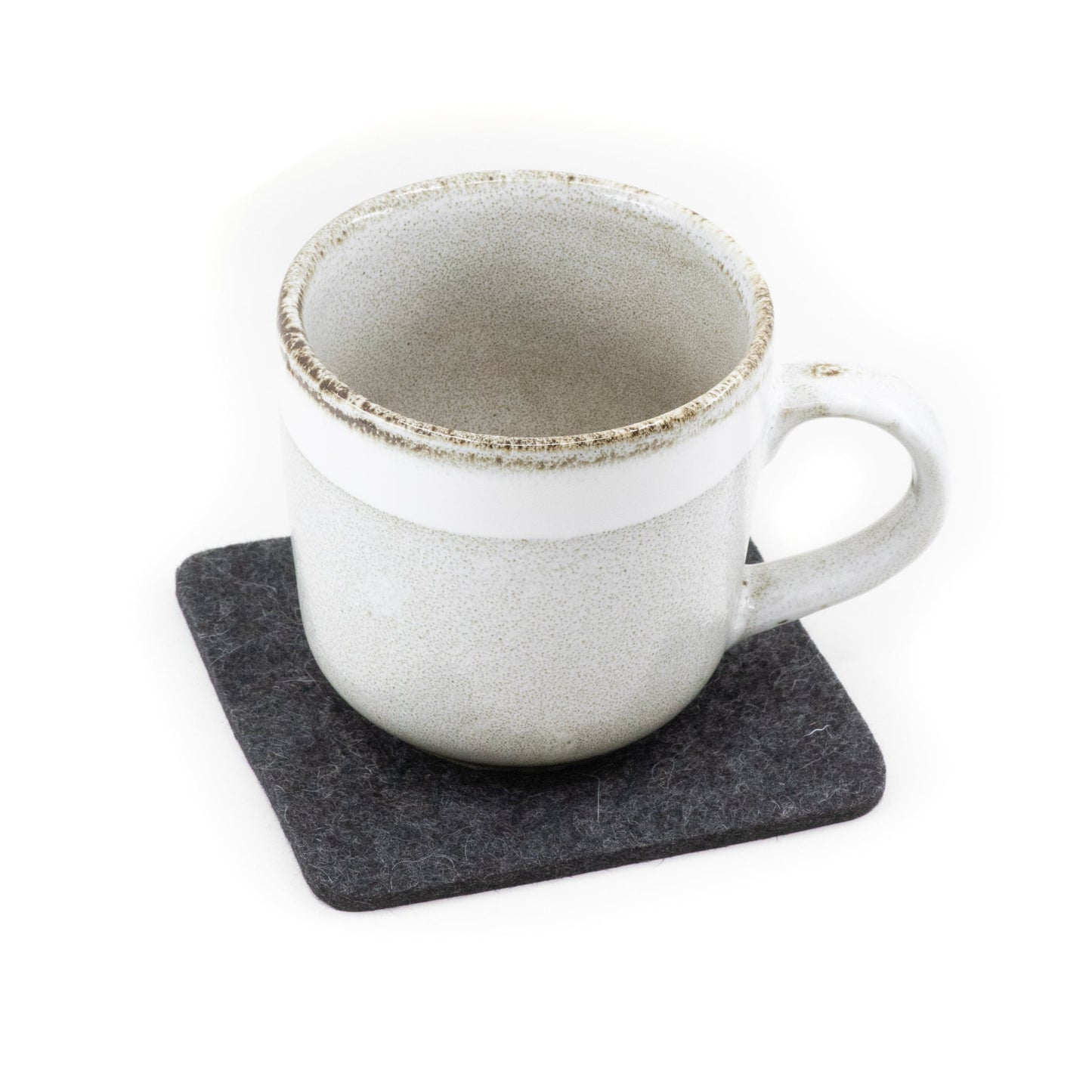 Merino wool felt coasters - square | Hand cut coasters, made from German slate grey merino wool felt. Traditionally used in German beer gardens, felt is the most absorbent of all natural fibers. Availab | Merino wool felt coasters - square - Kohutt™ | Borne of the Sea