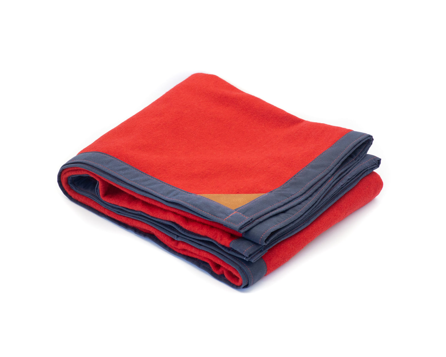 Oilskin & wool blanket in Frency navy & scarlet - Kohutt™ | Borne of the Sea