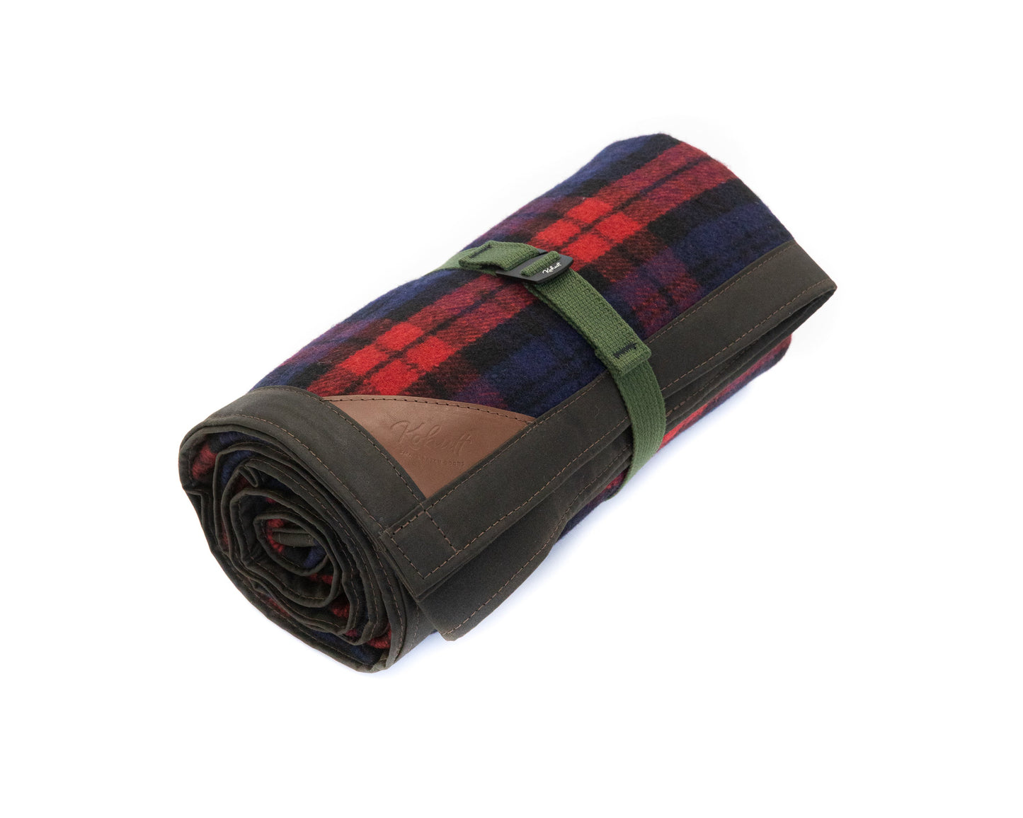 Oilskin canvas & wool blanket in scarlet tartan | 
Oilskin canvas x Wool

View other colours &amp; variants here
Our rugged oilskin and wool mariners blanket / ground cloth, is designed to keep you warm and dry whil | Oilskin canvas & wool blanket - Kohutt™ | Borne of the Sea